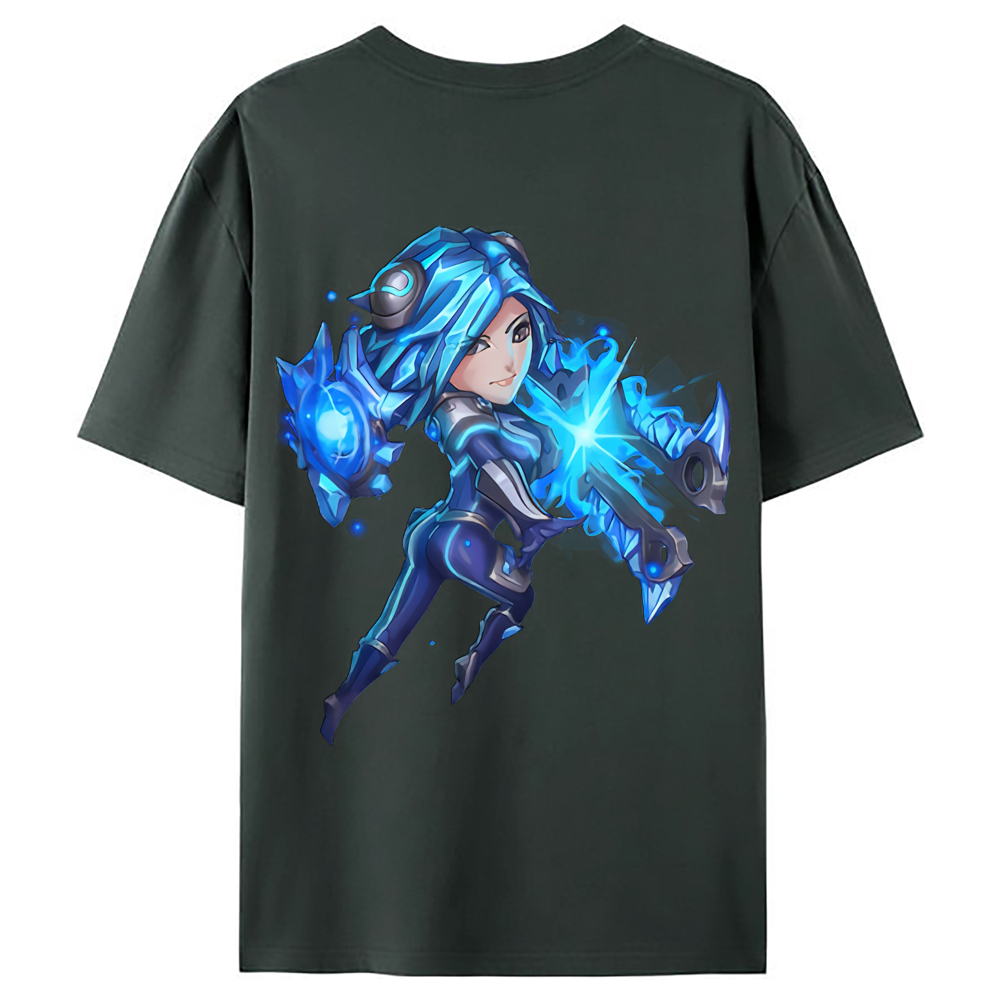 （画像用） リーグ・オブ・レジェンド League of Legends LOL 綿100％ メンズ半袖Tシャツ（バックプリント） 通気性